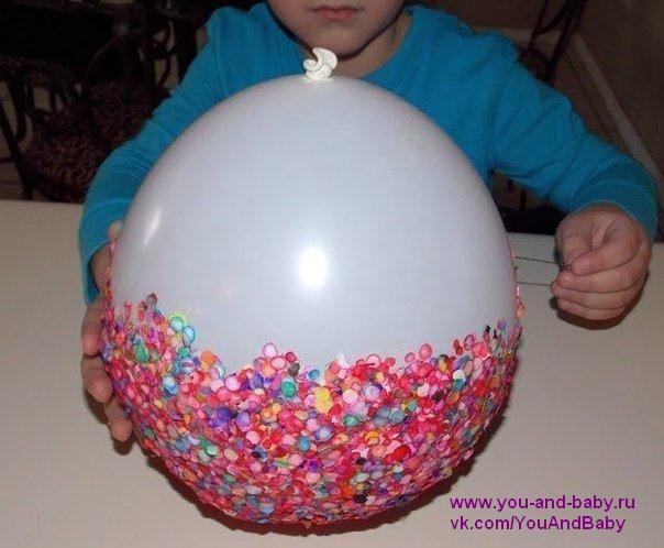 Мастерим с детьми — ваза из конфетти в фото