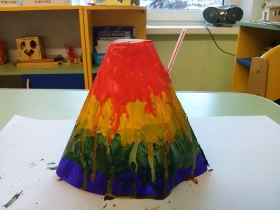 Модель вулкана своими руками из бумаги или монтажной пены