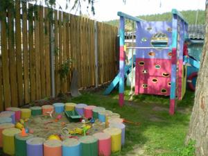 Детская площадка своими руками из подручных материалов на даче с фото в фото