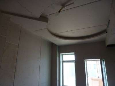 Установка гипсокартона на потолок: технология монтажа в фото