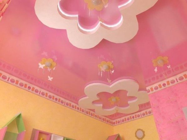 Цветок из гипсокартона на потолке – как просто украсить интерьер помещения в фото