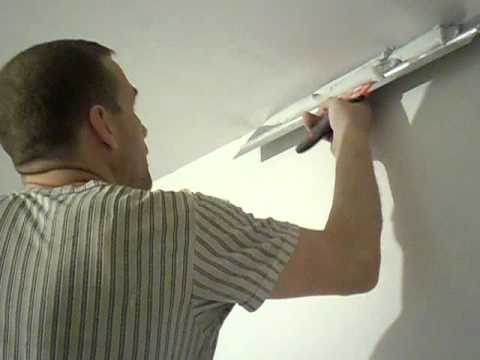 Как шпаклевать потолок из гипсокартона: советы от мастера в фото