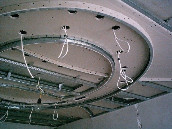 Как сделать подвесной потолок из гипсокартона самостоятельно в фото