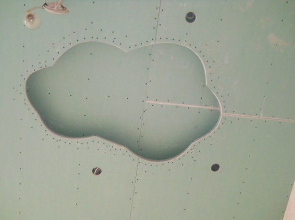 Узоры на потолке из гипсокартона: технология изготовления в фото