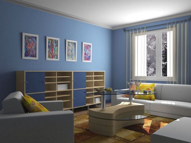 Голубая гостиная — 110 фото необычного сочетания голубых оттенков в гостиной в фото