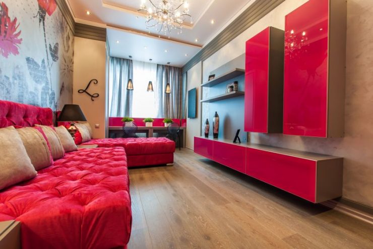 Гостиная в розовом цвете — фото лучших идей дизайна в ярких тонах в фото