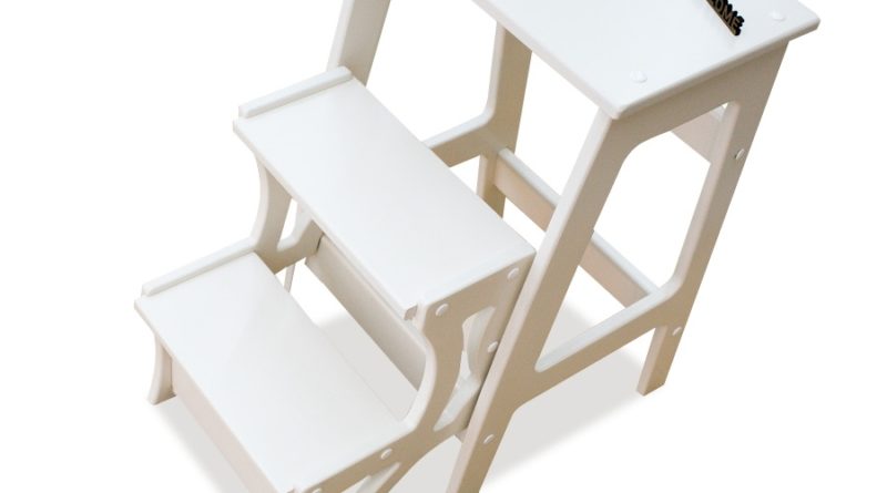 Табурет с трансформацией в лестницу – универсальный стул или два предмета в одном в фото