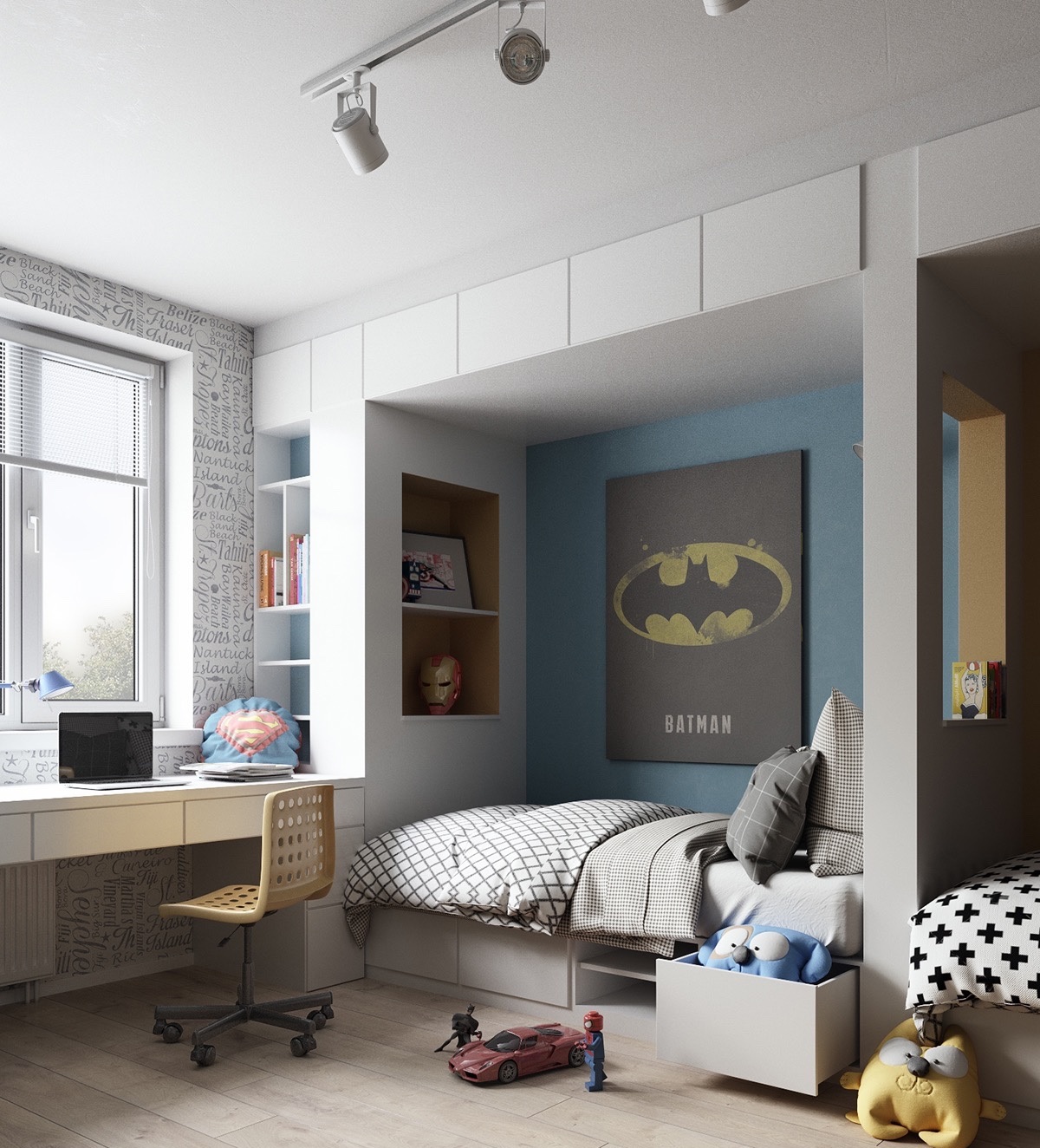 Бэтмен в детской комнате: оформление детской в стиле бет-пещеры