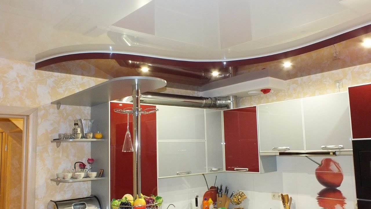 Vrste stropova na dvije razine u kuhinji: odrediti izbor