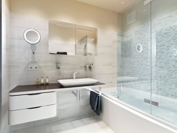 Dizajn kupaonice 4 m²: tlocrt i izbor obloga