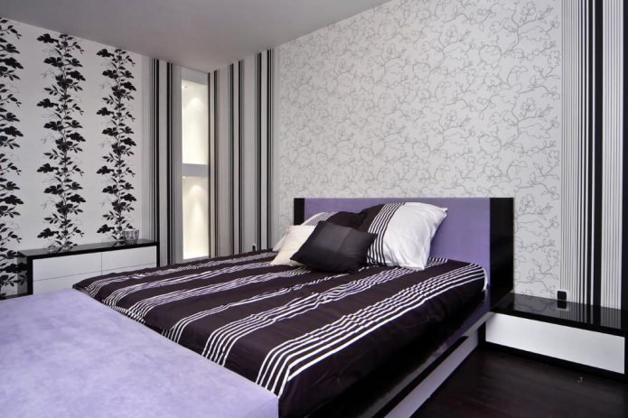 Выбор обоев для спальни: дизайн, фото, варианты комбинирования