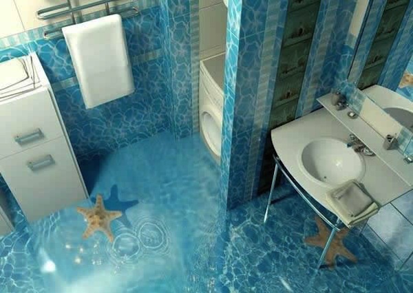 3D плитка для ванной комнаты – погружение в другое измерение