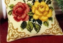 Вышивка крестом подушки: наборы своими руками, узоры Вервако и Риолис, орнамент для наволочки диванной, размер
