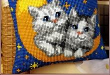 Схема вышивки крестом подушки: бесплатно скачать, диванные без регистрации, детские орнаменты, кот с мячом