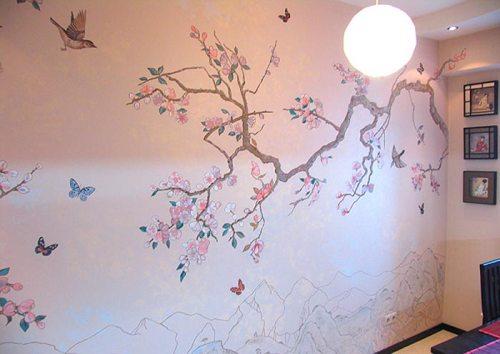 Рисунки на стенах в квартире: оригинальное оформление интерьера квартиры