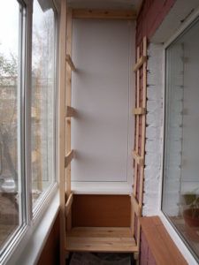 Как сделать стеллаж для балкона