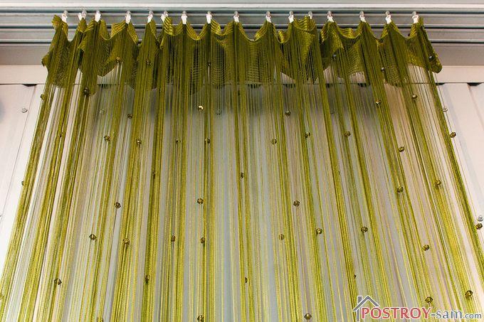 Нитяные шторы в интерьере - преимущество и фото