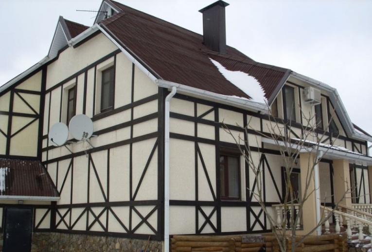 Немецкая технология: каркасные дома в стиле фахверк: фасад и отделка (15 фото)
