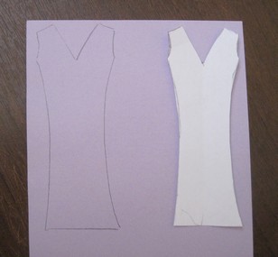 Платье из салфетки для открытки: аппликация в технике скрапбукинг