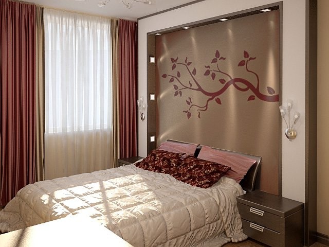 Место над кроватью в спальне: идеи декора и оформления (37 фото)