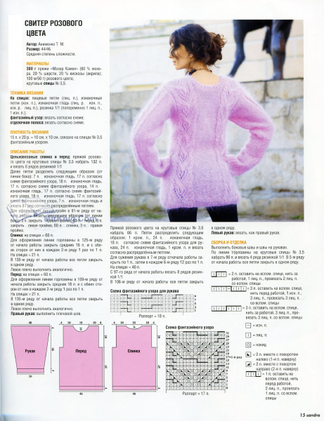 Женские вязаные свитера со схемами и фото