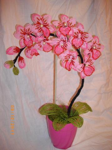 Как сделать цветы из бисера своими орхидеи. Орхидея (мозаичное и кирпичное плетение)