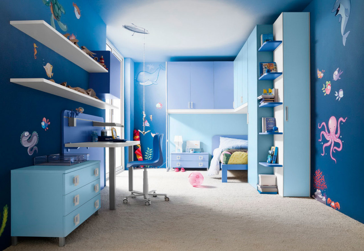 6 нюансов по использованию синего цвета в интерьере детской комнаты
