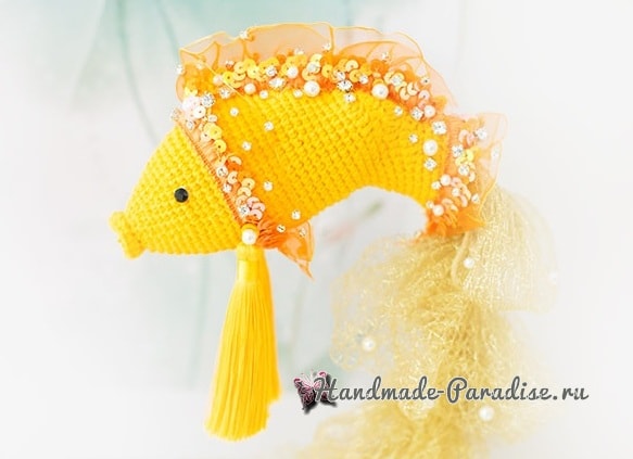 Золотая рыбка амигуруми. Вязание крючком