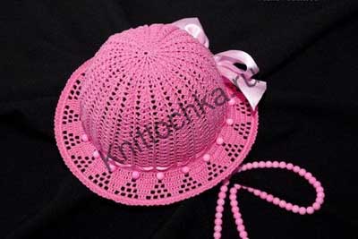Вязание крючком шапки для девочек
