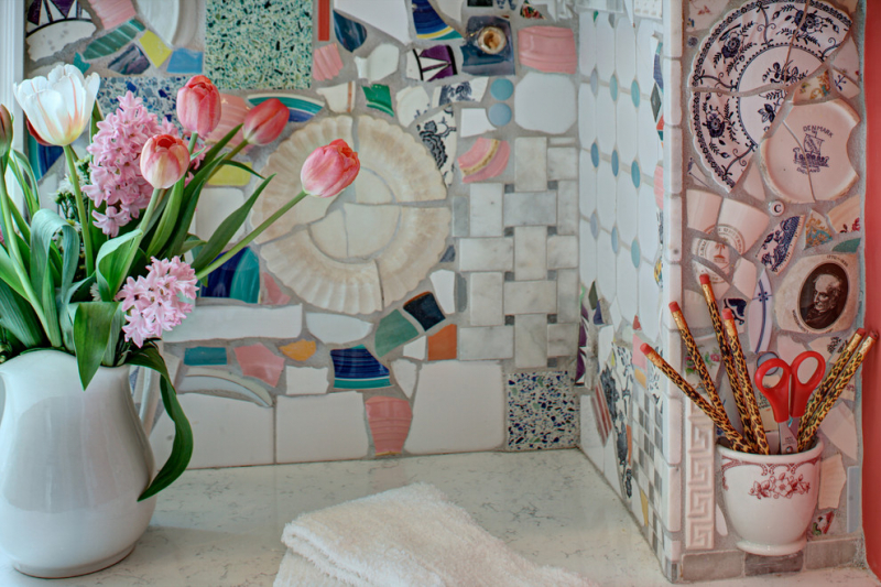 Мозаика своими руками из плитки в ванной: как сделать с фото и видео