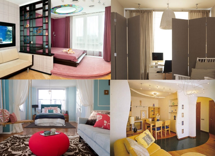 Zoniranje sobe u spavaću sobu i dnevni boravak: dizajn i funkcionalni sadržaj