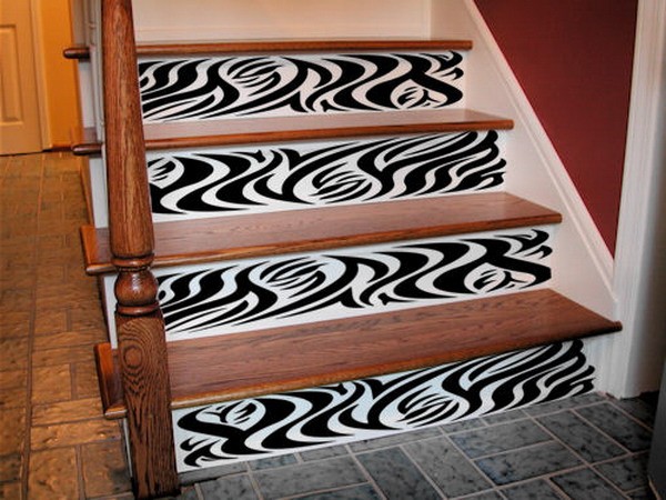 Как украсить ступеньки лестницы в доме и на даче (33 фото)