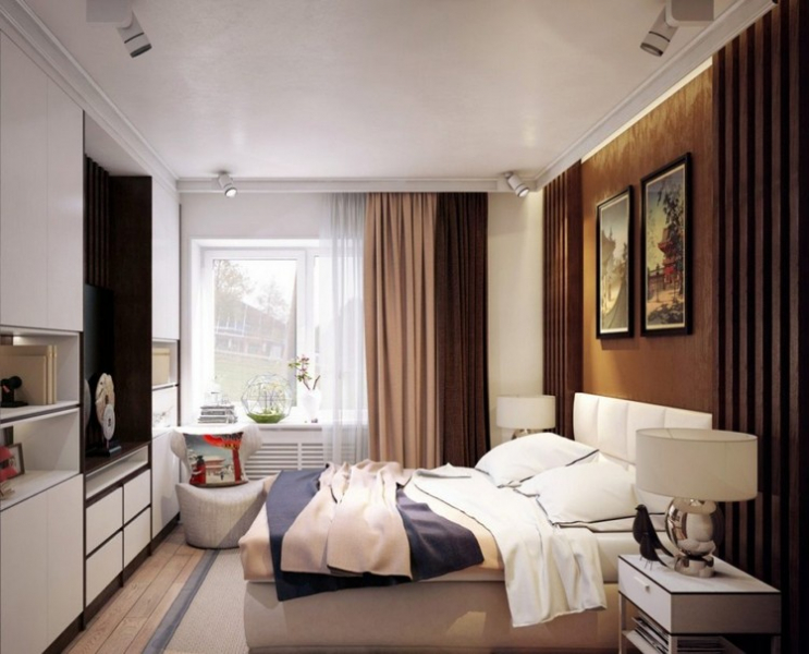 Дизайн спальни 12 кв. м: как обустроить небольшую комнату + готовые планировки (36 фото)