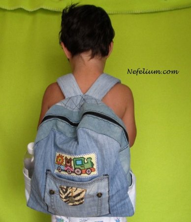 Как сшить детский рюкзак из старых джинсов: выкройка и мастер класс