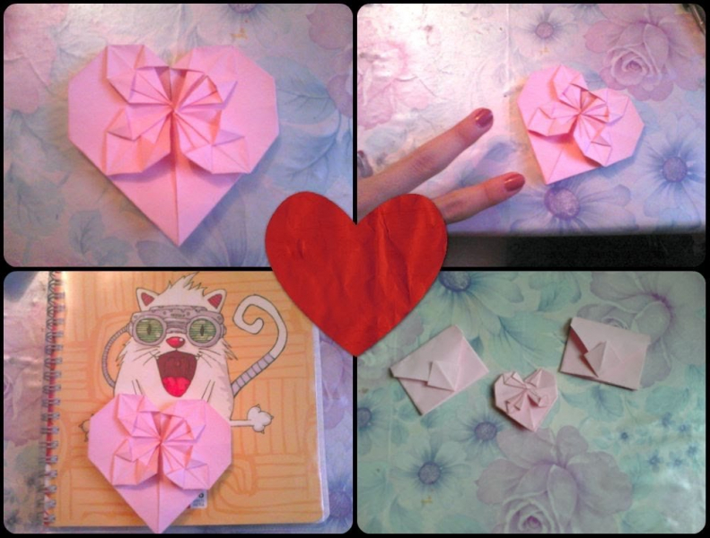 Оригами для личного дневника: как сделать сердечки с фото и видео