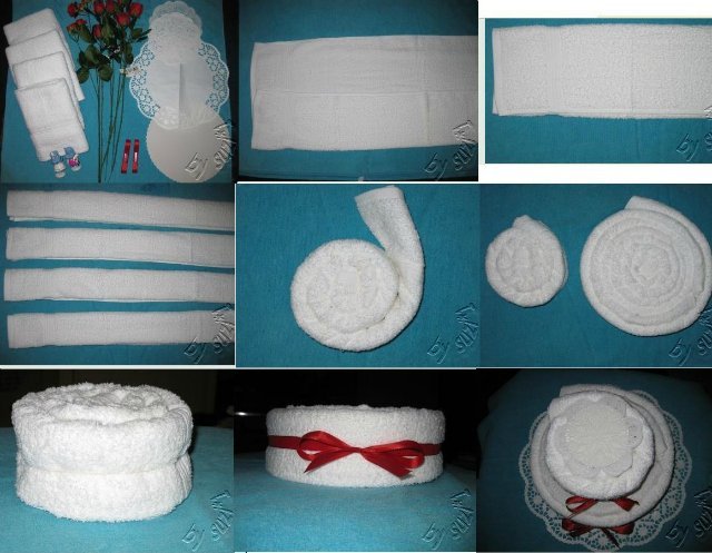 Торт из полотенец своими руками пошагово на свадьбу с фото