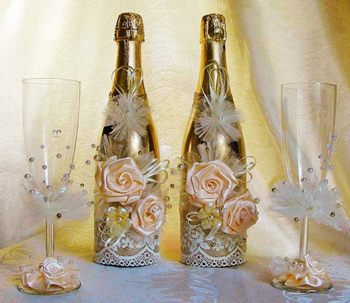 Свадебное шампанское своими руками с фото и видео