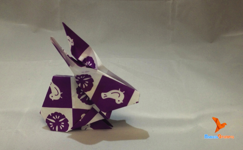 Заяц оригами из бумаги: схема сборки из модулей с видео и фото