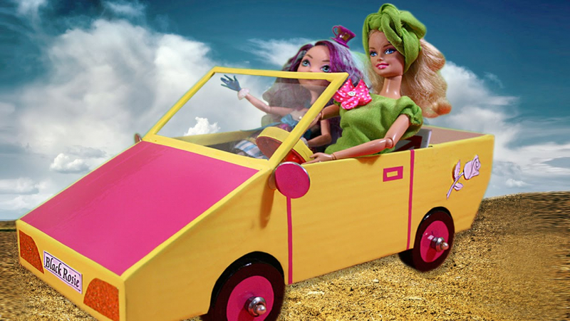 Как сделать из картона машину для кукол: для барби с видео поборкой