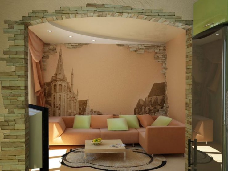 Кирпичная гостиная - 75 фото идей как красиво оформить гостиную