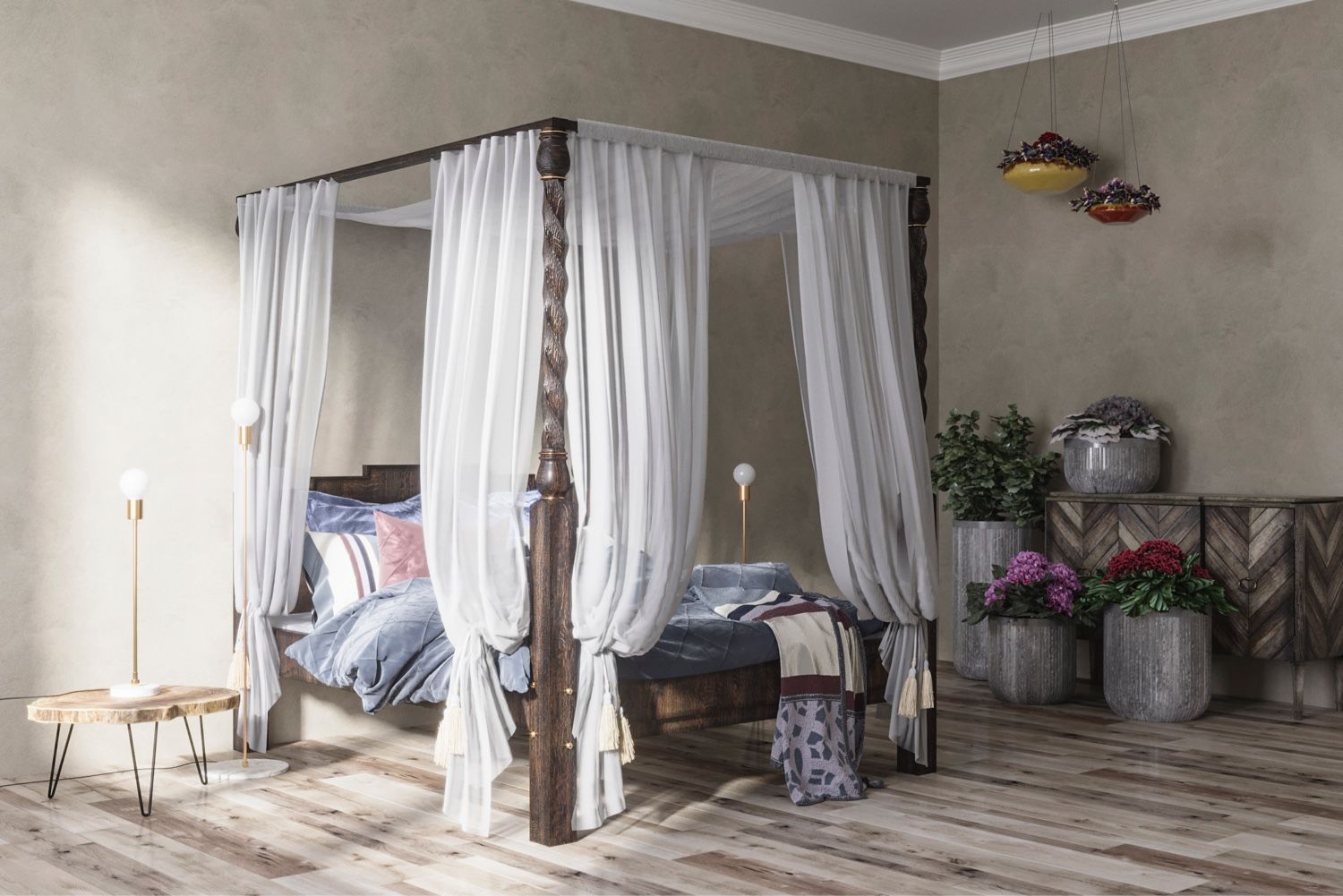Кровать с балдахином – романтика в вашей спальне