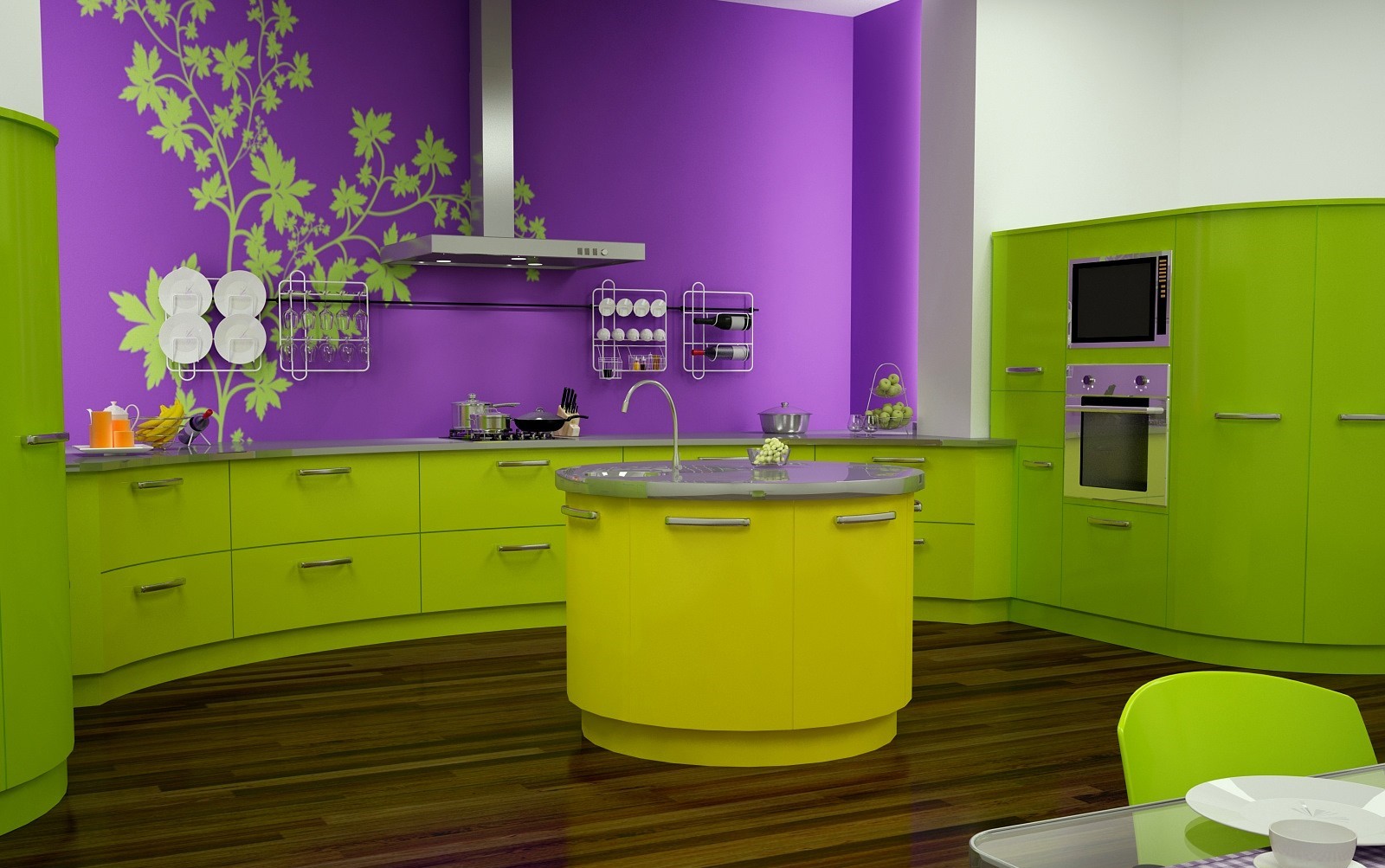 Дизайн цветов для кухни фото