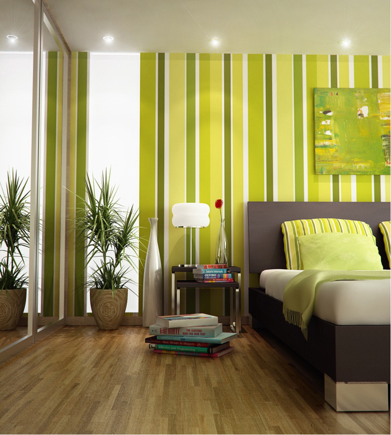 Салатовый цвет в интерьере современной квартиры (42 фото)