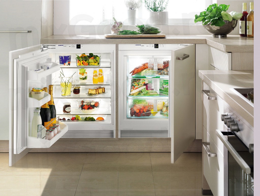 как встраивают холодильник в кухню 