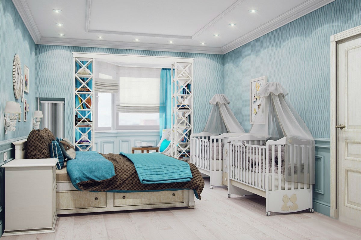 Дизайн спальни с детской кроваткой: дизайнерские рекомендации (+38 фото)