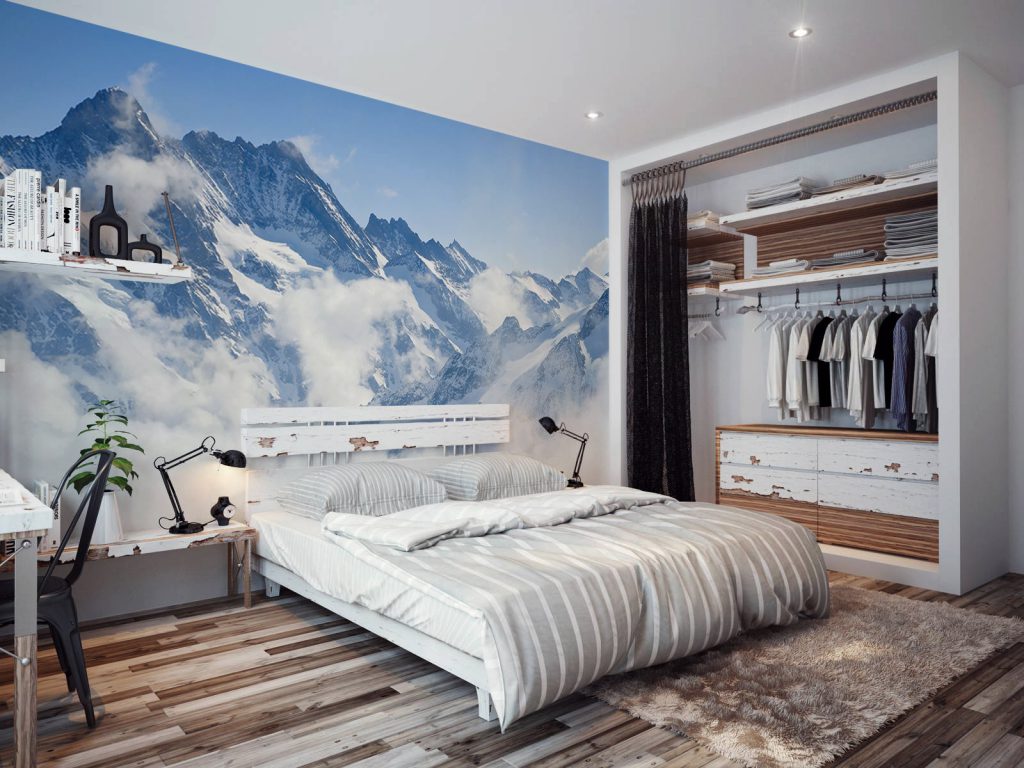Дизайн стен в спальне