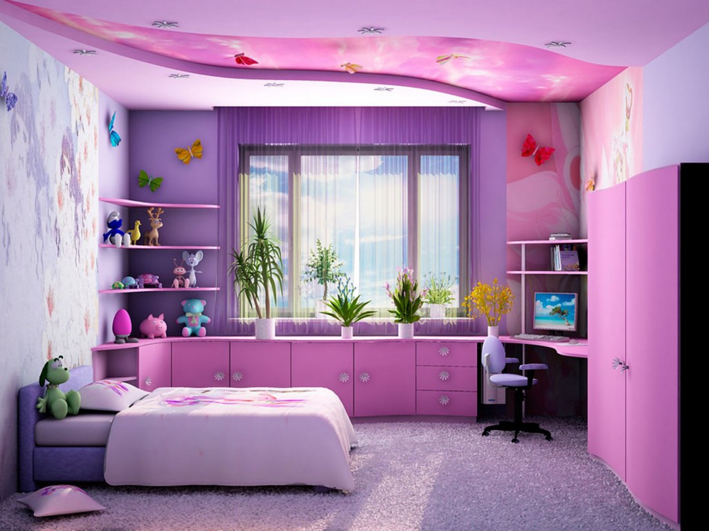 комната в лиловом цвете