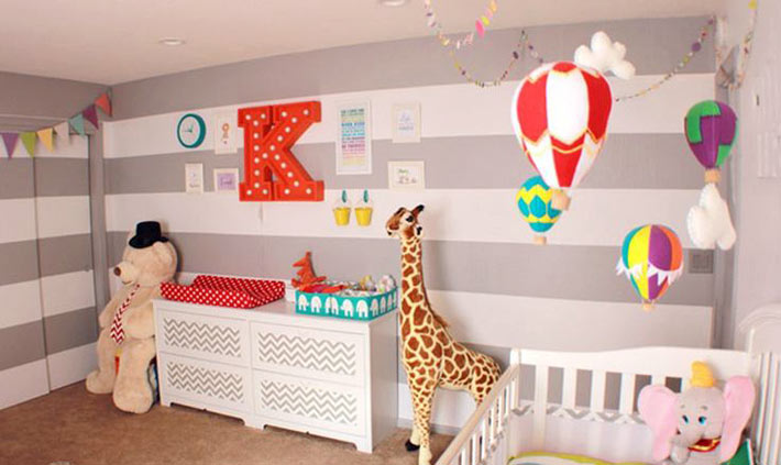 Воздушные шары в декоре детской комнаты на радость малышам
