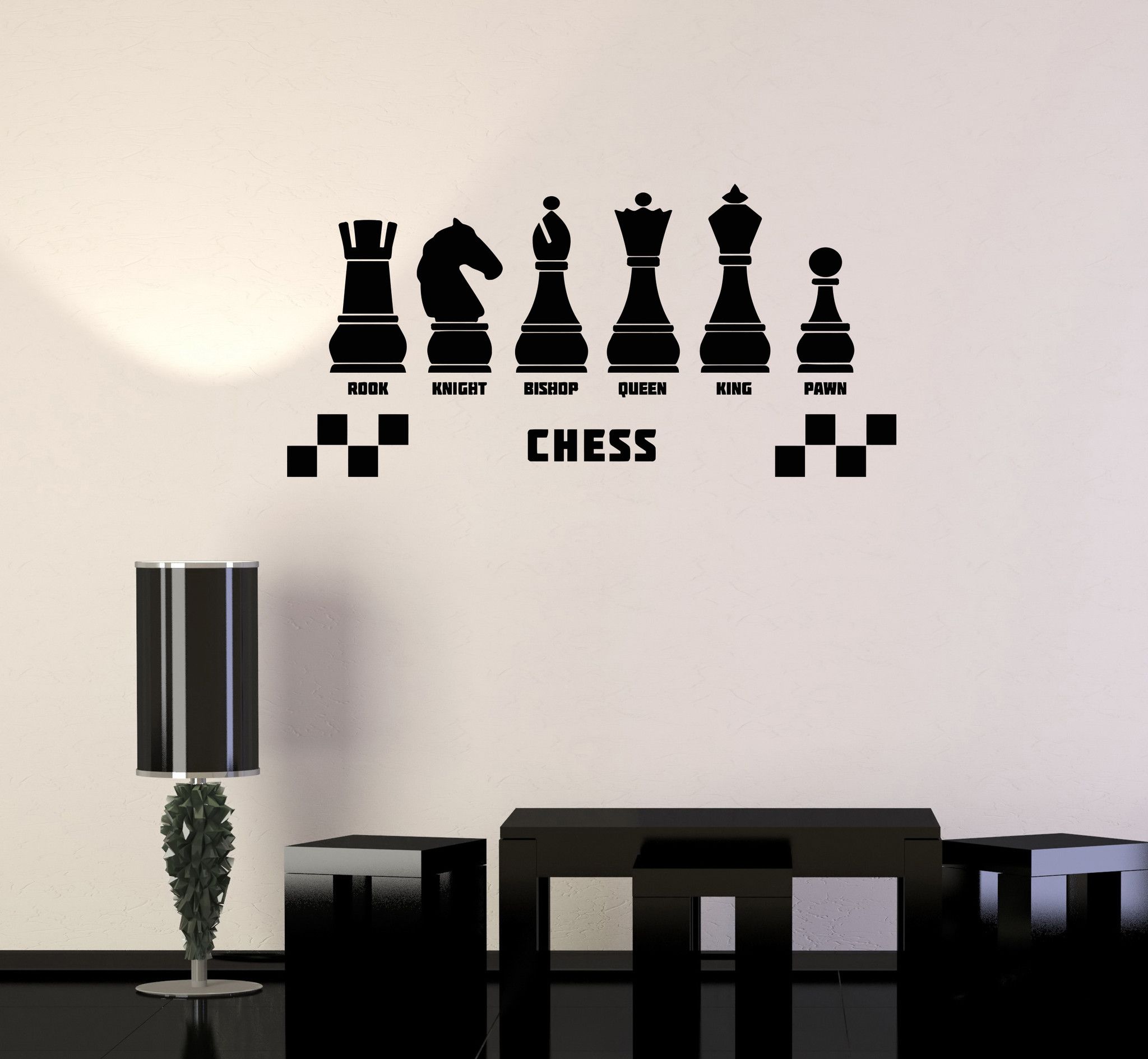 Креативное использование шахматной доски в интерьере