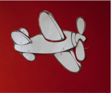 Аппликация самолета в средней группе из цветной бумаги на 23 февраля